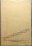 Furtwangler, Wilhelm - Signed Booklet Vienna Philharmonic Centennial 1943