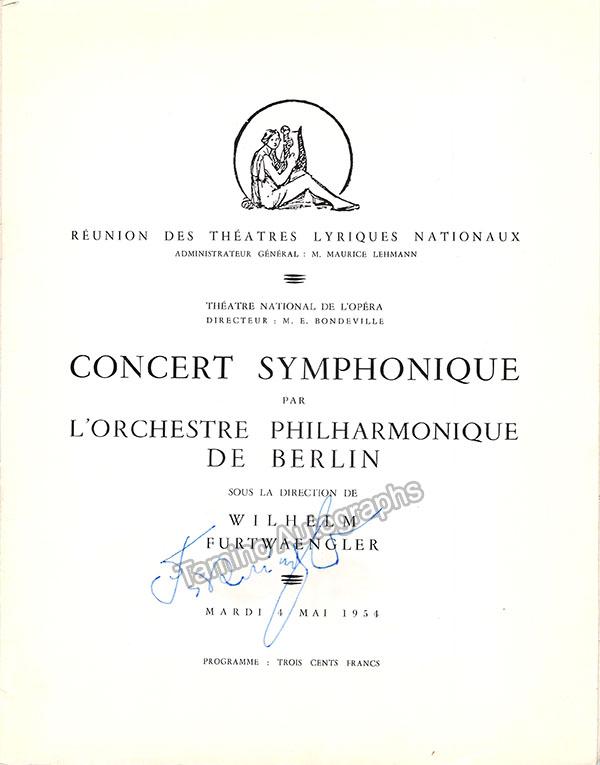 FURTWANGLER, Wilhelm