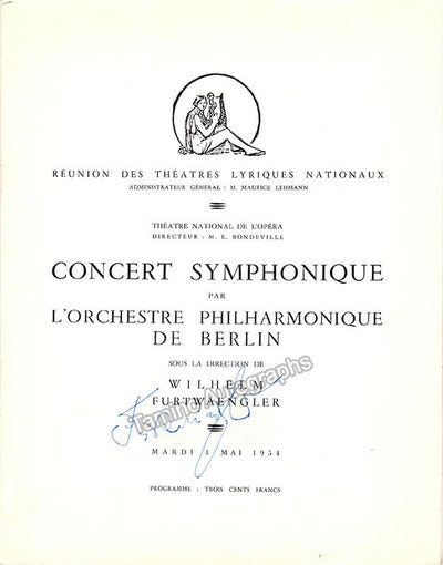 FURTWANGLER, Wilhelm