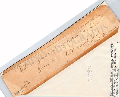 Macready, William Charles - Signature Cut