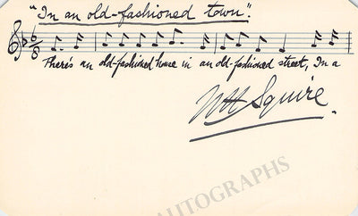 Squire, William Henry - Autograph Music Quote Signed