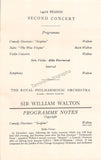 Walton, William - Signed Program London 1955
