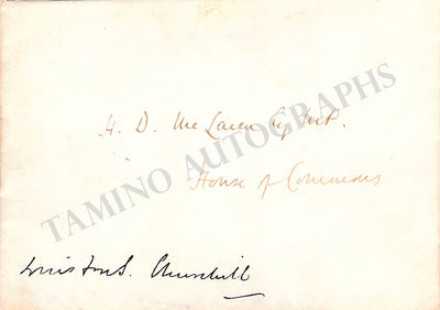 Churchill, Winston - Signed Envelope & Photo