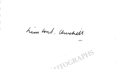 Churchill, Winston - Signature and Photo