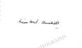 Churchill, Winston - Signature and Photo