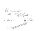 Rudzinski, Witold - Signed Photograph + Autographed Musical Quote