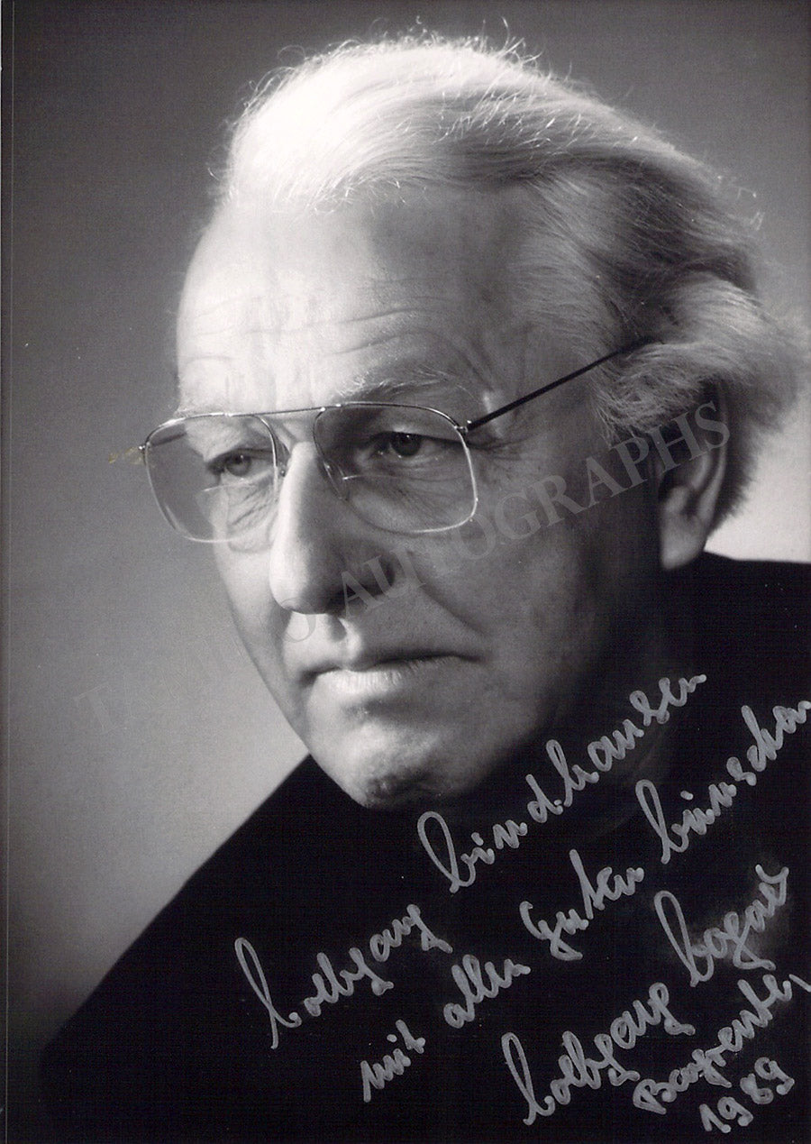 Wolfgang Wagner Autograph Photograph 1989 – Tamino