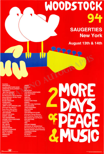 Woodstock Festival 1994 - Original Poster 25th Anniversary