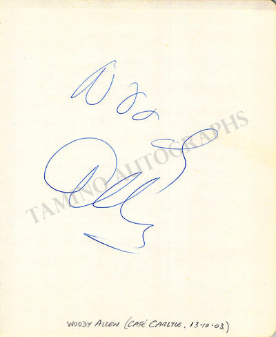 Allen, Woody - Signed Album Page 2003