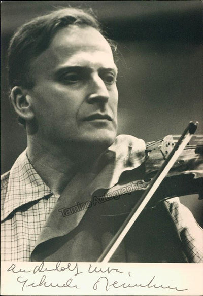 Menuhin, Yehudi - Signed Photo in Performance