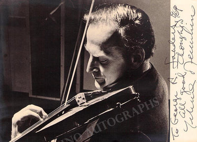 Menuhin, Yehudi - Signed Photo in Performance 1969