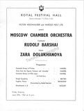 Dolukhanova, Zara - Barshai, Rudolf - Double Signed Program London 1962
