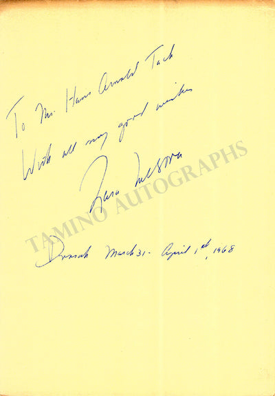 Nelsova, Zara - Signed Album Page 1968