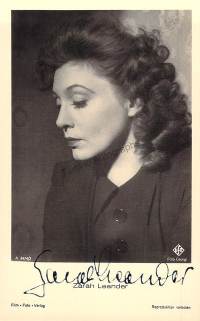 Leander, Zarah - Signed Photograph