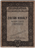 Kodaly, Zoltan - Signed "Summer Evening" Score 1943