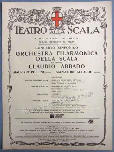 Accardo, Salvatore - Pollini, Maurizio - Abbado, Claudio - Concert Mini-poster