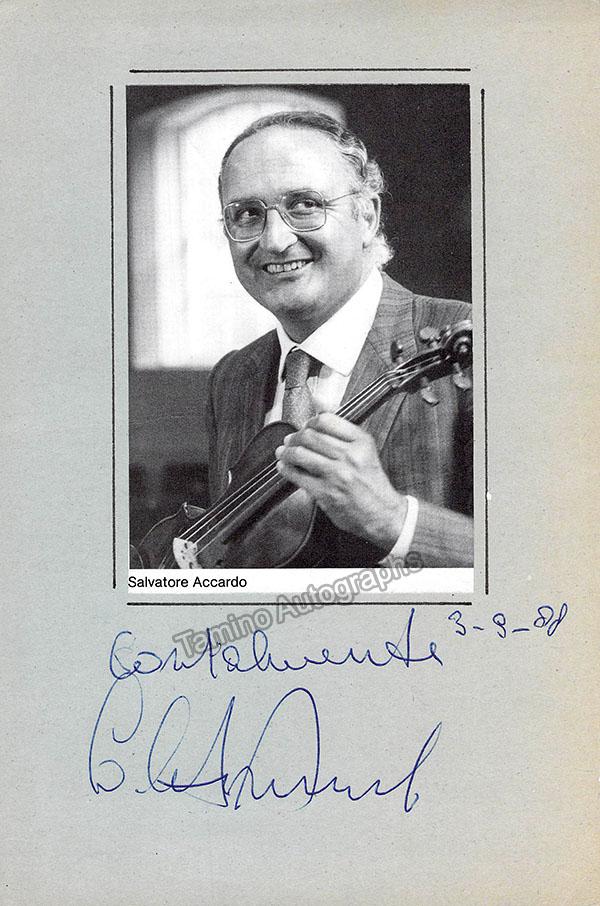 Accardo, Salvatore - Signed Photograph 1988 - Tamino