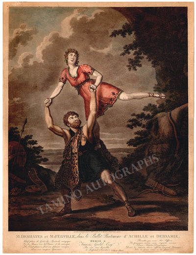 Achille et Deidamie Ballet Print by Anthony Cardon 1804