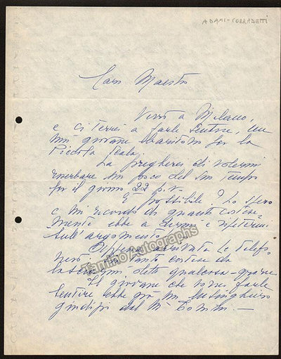 Adami-Corradetti, Iris - Autograph Letter Signed 1963