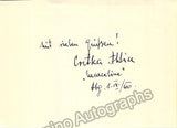 Ahlin, Cvetka - Autograph Note Signed 1950