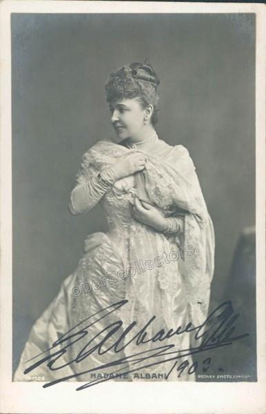 Albani, Emma - Signed Photo Postcard 1903