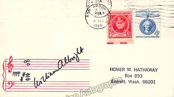 Albright, William - Signed Envelope 1969 - Tamino