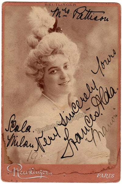 Alda, Frances - Signed Cabinet Photo in Manon