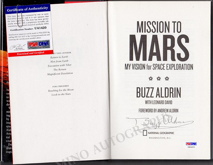 Aldrin, Buzz - Signed Book "Mission to Mars" - Tamino
