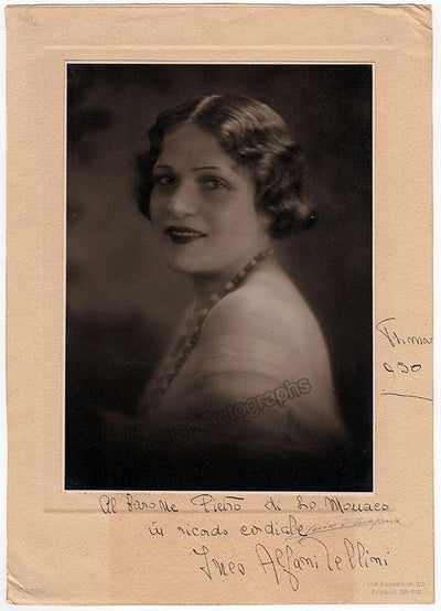 Alfani-Tellini, Ines - Large Photograph Signed