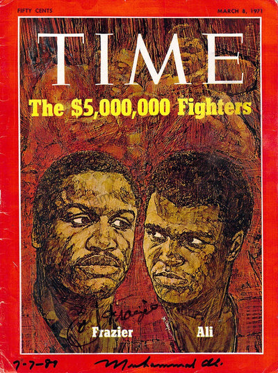 Ali, Muhammad - Frazier, Joe - Double Signed Time Magazine Cover