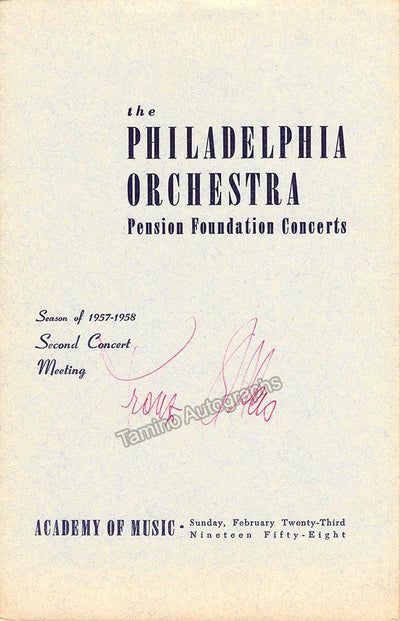 Allers, Franz - Signed Program 1958