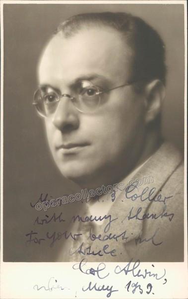 Alwin, Karl - Signed photo postcard