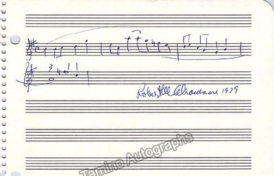 American Composers Signed Music Quotes - Various Autographs III
