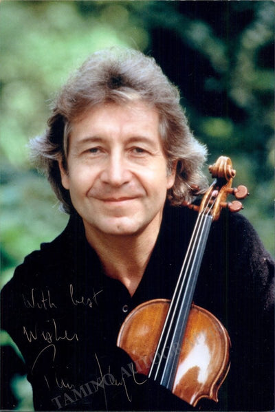 Amoyal, Pierre - Signed Photo with Violin