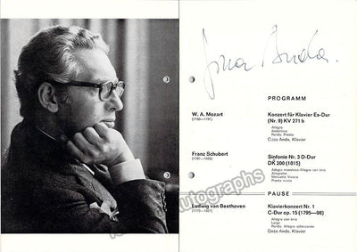 Anda, Geza -  Signed Program Kassel, Germany 1973