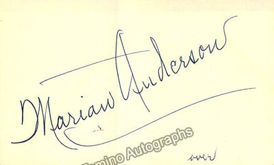 Anderson, Marian - Signed Card