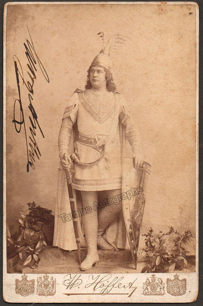 Anthes, Georg - Signed Cabinet Photo as Lohengrin