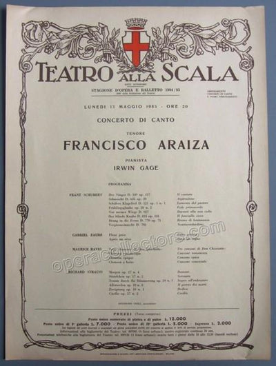 Araiza, Francisco - Concert Mini-poster
