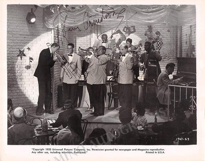 Armstrong, Louis - Signed Photo in "The Glenn Miller Story"