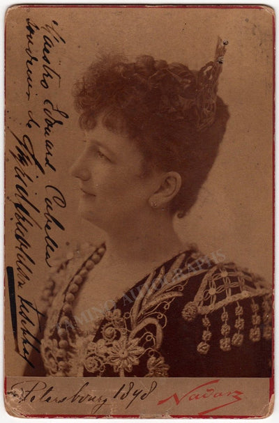 Arnoldson, Sigrid - Signed Cabinet Photo in Carmen