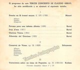 Arrau, Claudio - Concert Program 1950