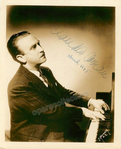 Arrau, Claudio - Signed photo at the piano