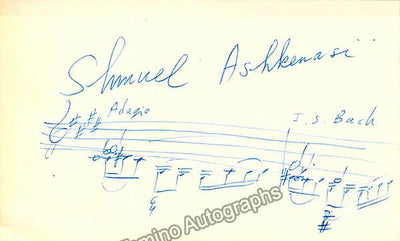 Ashkenasi, Shmuel - Autograph Music Quote Signed
