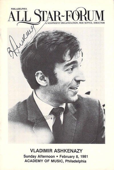Ashkenazy, Vladimir - Signed Program Philadelphia 1981