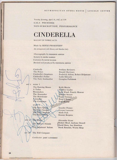 Ashton, Frederick - Helpmann, Robert - Double Signed Program 1967