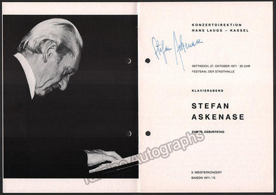 Askenase, Stefan - Signed Program Kassel 1971