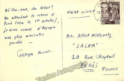 Auric, Georges - Signed Postcard