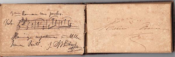 Signature Models Album Autograph Album - 20 Signatures of Singers 1874