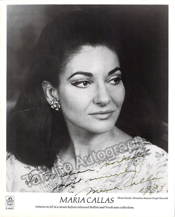 Callas, Maria - Signed Photo 1973