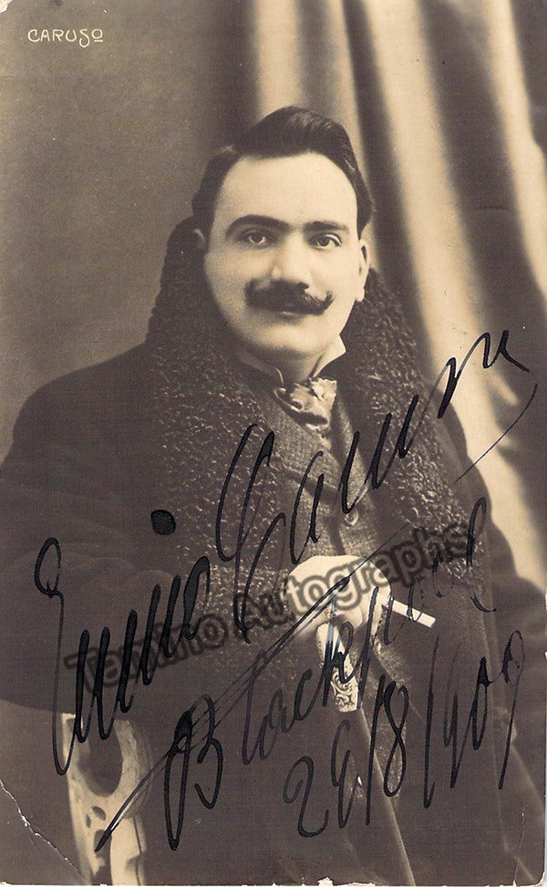 Caruso, Enrico - Signed Photo Postcard 1909